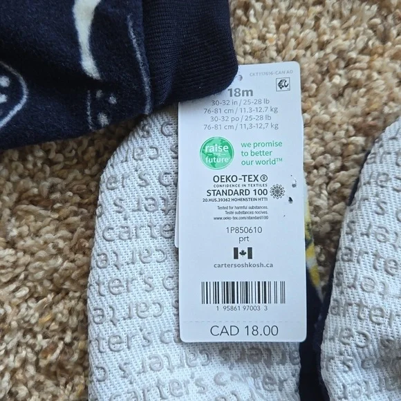 Carter's fleece sleeper, 18 months, nwt - Picture 5 of 5